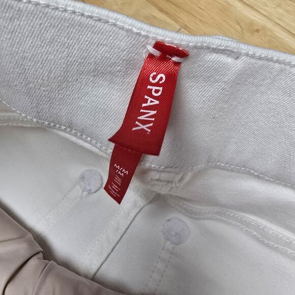 Spanx MT Tall Straight Leg Jean Pant White Pull-On Stretch Denim NWT - Picture 9 of 11